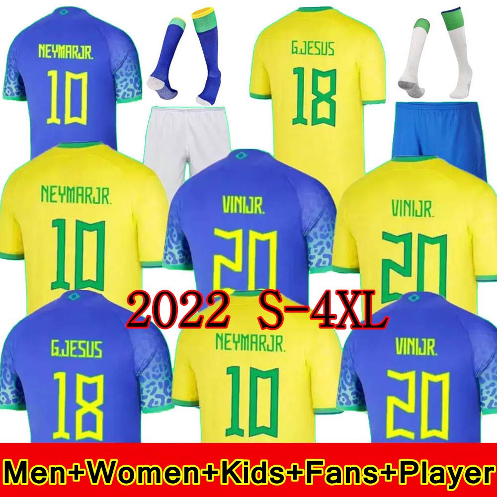 

2022 Brazil Soccer Jersey Camiseta de futbol PAQUETA BRAZILS NERES COUTINHO football shirt JESUS MARCELO PELE CASEMIRO brasil maillot football men Women kids SETS, Player6