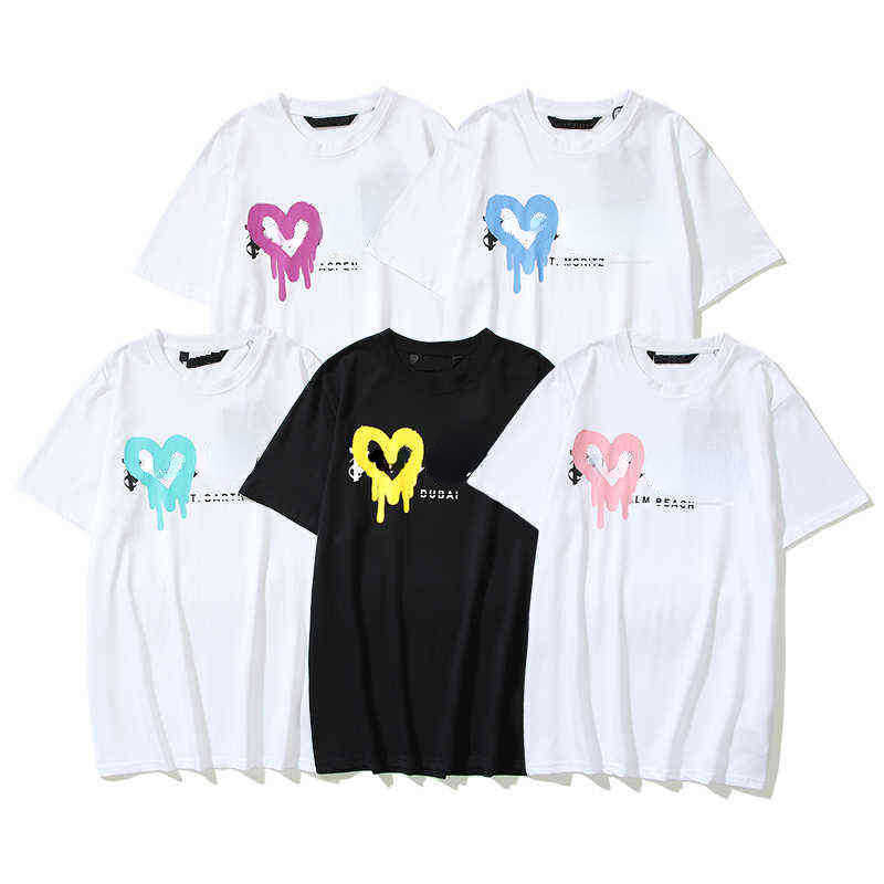 

22s Men's T shirts t Shirt Palms Palmangel City Designer Limited Inkjet Graffiti Letter Printing Men's Women's Sailboat Short-sleeved Casual