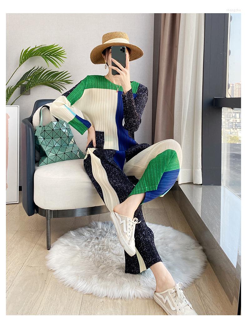 

Women's Two Piece Pants ST06199 Fashion Women's Sets 2022 Runway Luxury European Design Party Style Clothing