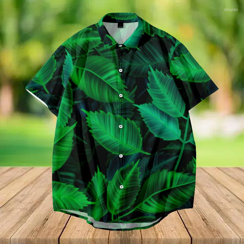 

Men's Casual Shirts Summer Men's Hawaiian Camisas Funny Printed Turn Down Collar Short Sleeve Chemises Button Streetwear, Hawaiian style-17
