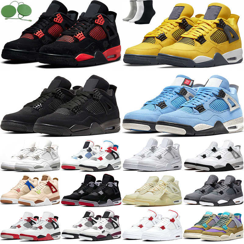 

Jumpman 4s 4 basketball shoes Infrared Red Thunder Lightning White Oreo Black Cat Bred University Blue Pure Money Sail Orange Metallic Cool, Box
