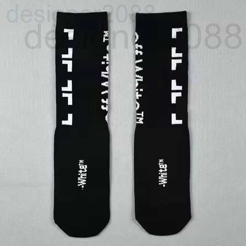 

Men's Socks designer Off Fashion Mens Streetwear Women Men High Quality Cotton All-match ArrowXXX Printing Breathable Black White Mixing Football CM95, White 2