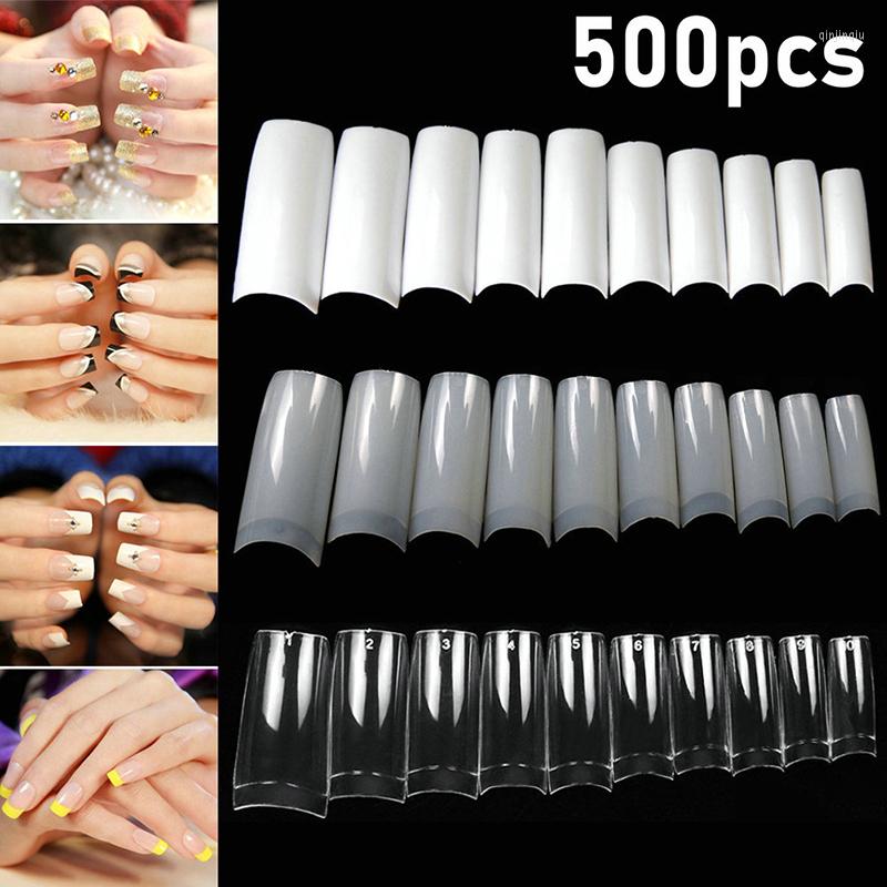 

False Nails 500pcs Detachable Nail French Artificial Acrylic Art Tips Fashion DIY Extension Beauty Manicure Tool, White