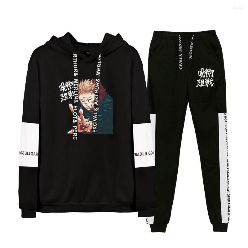 

Men's Hoodies Fashion Design Jujutsu Kaisen Hoodie Tracksuit Two Piece Set Women Long Sleeve Sweatpants Japanese Anime Clothes, Picture shown