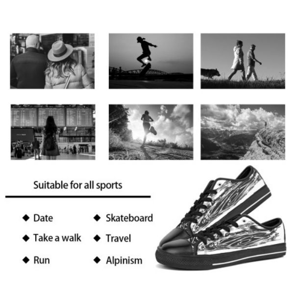 

Men Stitch Shoes Custom Sneaker Painted Canvas Womens Fashion Black White Lows Cut Breathable Walking Jogging Women Trainers