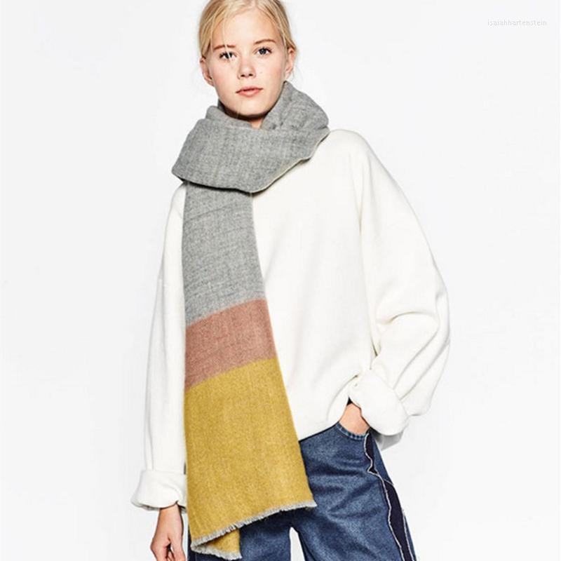 

Scarves Winter Thick Fashion Women Blanket Scarf Female Double Faced Imitated Cashmere Lady Shawl Warm Wraps Pashmina Wool