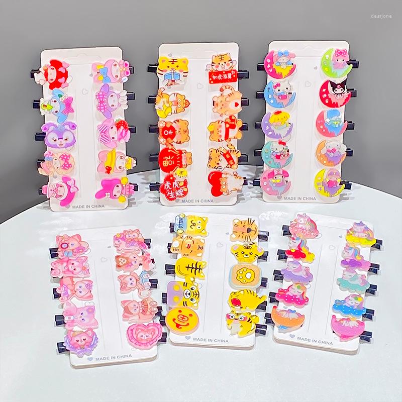 

Hair Accessories 10pcs Cartoon Animal Hairpins Women Girl Kid Mini Cute Clip Pin Barrettes Duckbill Clips Headwear Set, B17 yinliaoping2
