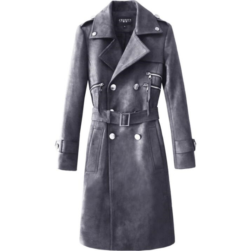 

Men' Jackets Mens trench coats man grey chaquetas midlength vintage suede clothes tassel overcoat long sleeve spring autumn designer 221014, Army green