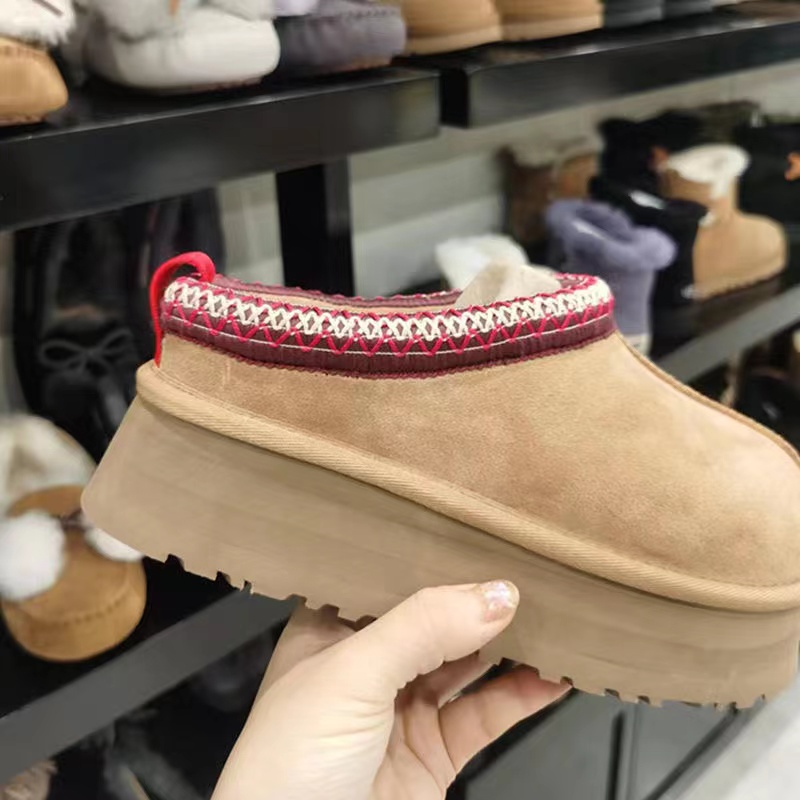 

Australia slipper tazz slipper designer tasman snow boot platform boots women winter ankle booties suede slippers warm chestnut fur slide