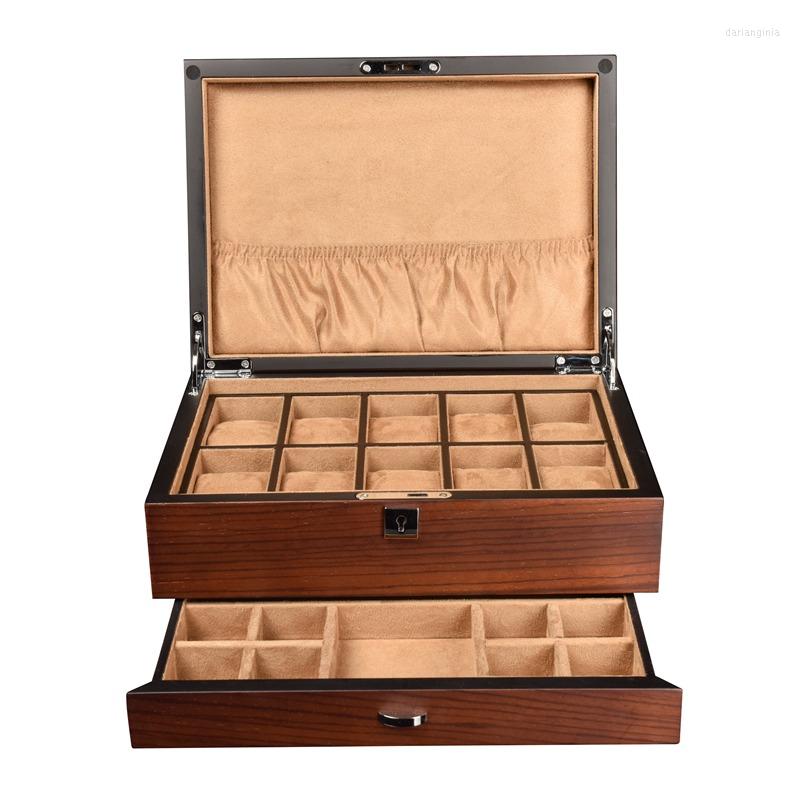 

Watch Boxes Large Box Organizer 20slots Ugyen Wood Luxury Storage Case With Lock Men's Watches Display Stand Gift Ideas