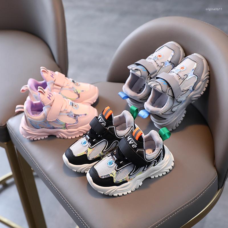 

Athletic Shoes 2022 Autumn Children's Boys' Lightweight Breathable Sneakers Fashion Girls' Casual Non-slip Running 21-30, Black