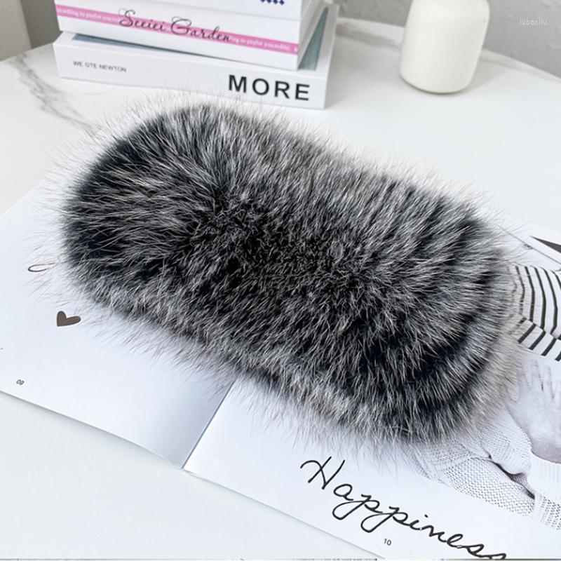 

Scarves CX-S-60 Women Winter Wool Blender Knit Neck Warmer Luxury Real Fur Scarf