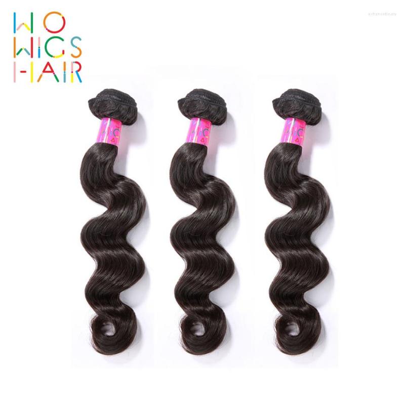 

Human Hair Bulks WoWigs Peruvian Loose Wave Weaving 3 PCS Remy Natural Color