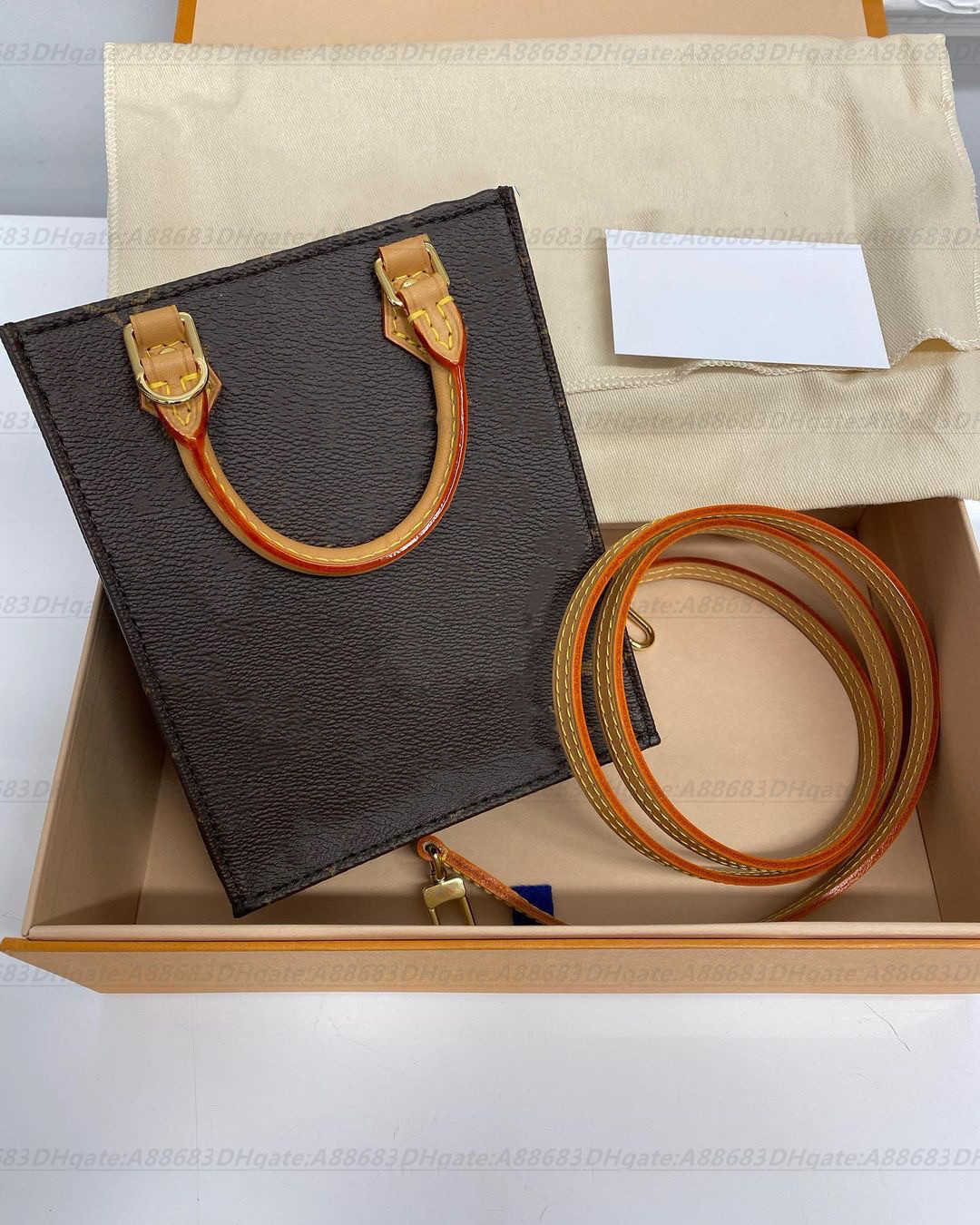 

Lvity High quality women's tote M81295 small cross Body men leather PETIT SAC PLAT girl gift Shoulder Bag Purse Luxury Designer Handbags hobo, Mon0gram