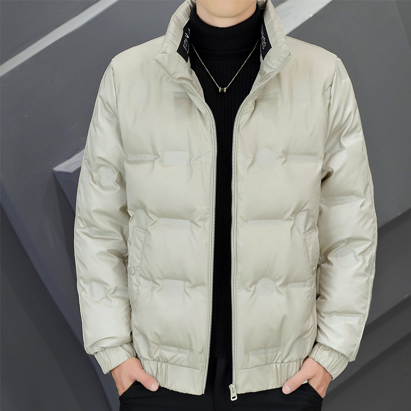 

Men's Down Parkas men's short down jacket winter thick warm coat Men's Fashion Stand Collar Short Khaki White Duck Down 221111