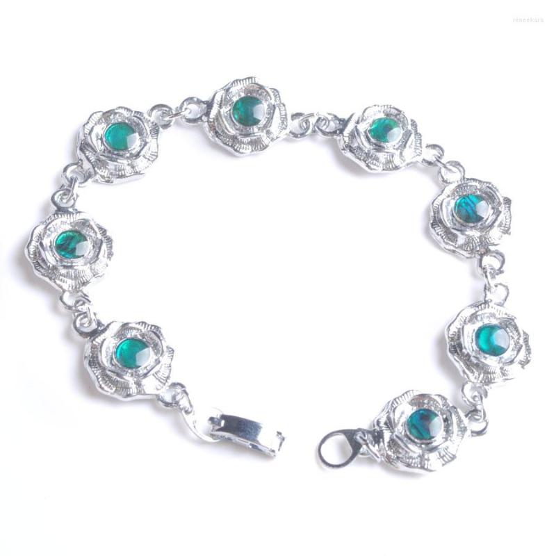 

Link Bracelets WOJIAER Fashion Zealand Abalone Shell Beads Bracelet 7 Inches Charm Jewelry PK1766