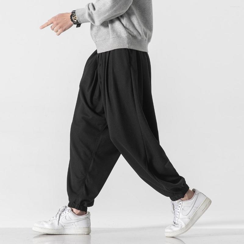 

Men's Pants Men Harem 2022 Spring Mens Drawstring Chinese Style Trousers Male Hip Hop Jogger Cotton Linen -5XL, Black