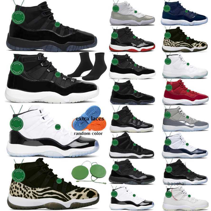 

2023 Basketball Shoes Mens Sneakers Cherry Cool Grey Instinct 25Th Anniversary Bred Concord Women Cap Gown Metallic Silver Jumpman 11S Low, Color # 9