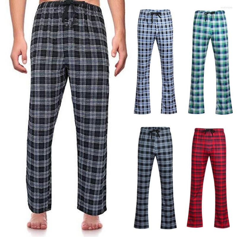 

Men's Sleepwear Sippers For Toddlers Men's Fashion Summer Casual Plaid Printing Drawstring Long Pajamas Pants Trouser, Grey