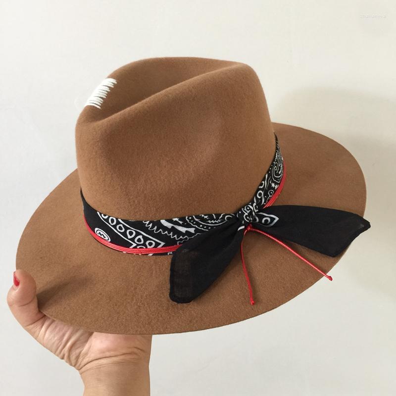 

Berets Fedora Panana Winter Wool Coffee Color Hat Wide-brim Hats Edition Sir Personality Fashion Tide Restoring Ancient Ways Of, Brown