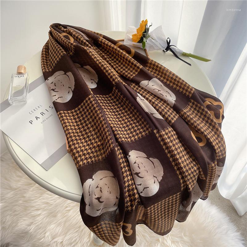 

Scarves Cotton Scarf Hijab Women Pashmina Brand Bandana Muslim Print Long Headscarf Kerchief Shawl Wrap Autumn Winter Warm Foulard 2022