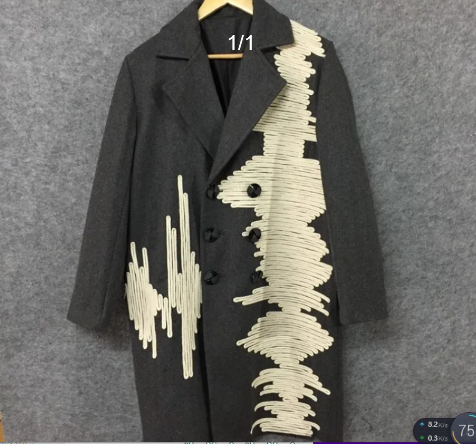 

Men's Jackets Fashion zc9372 men's Coats Jackets Runway Luxury European Design party style men's Clothing 221014, Gray