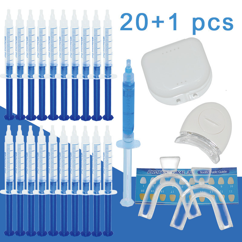 

Toothbrush drop ship Home Use Teeth Whitening Kit with led light Care Oral Hygiene Tooth Whitener Bleaching White Carbamide Peroxide BULK 221018