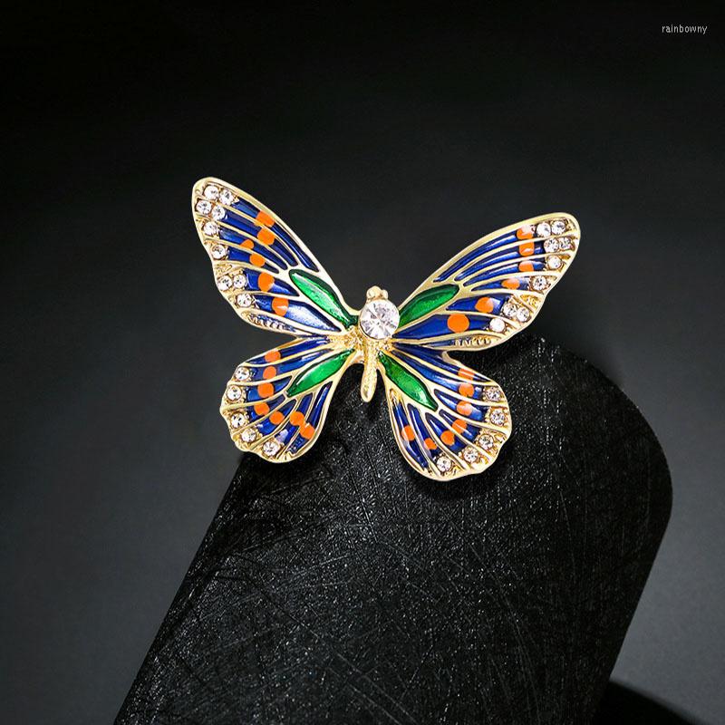 

Brooches Butterfly Brooch Alloy Three-dimensional Rhinestone High-grade Pin Advanced Retro Texture Clothing Corsage