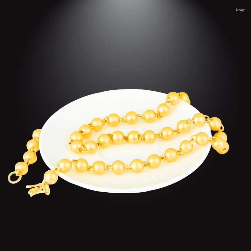 

Chains Heavy Ball Necklace For Women Gold Beads Chain Hip Hop African Men Choker Wedding Jewelry