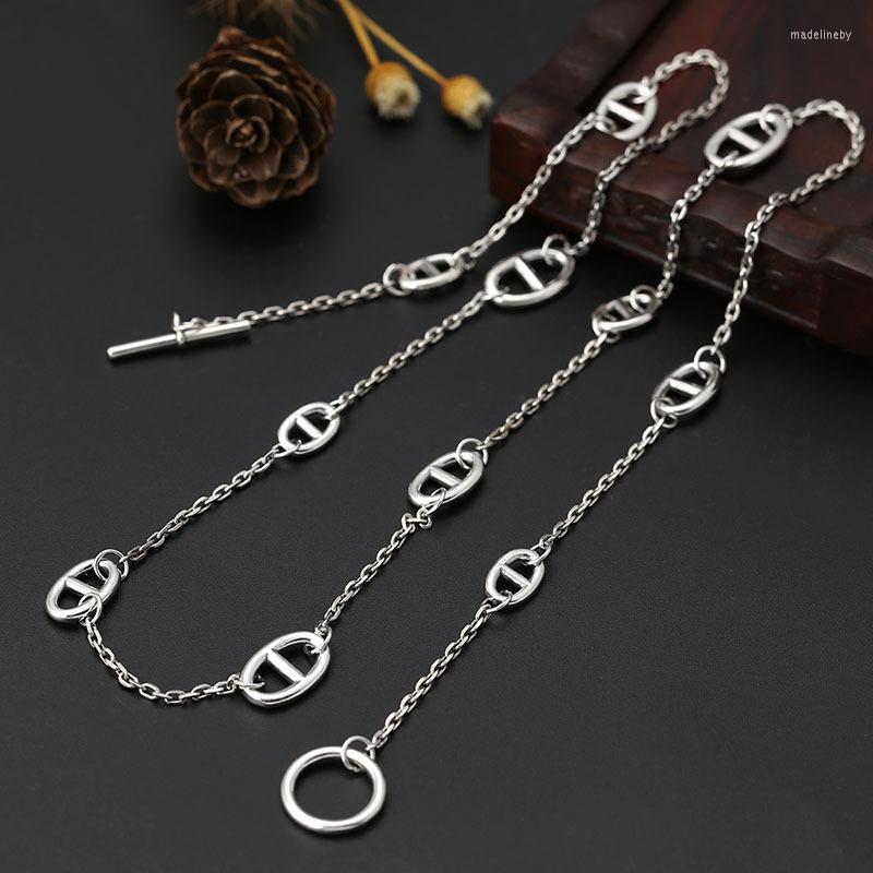 

Chains Tassel Necklace 925 Sterling Silver Day Word Taijiao Chain Personalized Pendant Fashion Jewelry Gifts