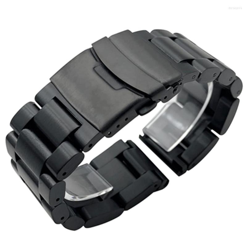 

Watch Bands Black Stainless Steel Watchbands Bracelet 22mm 24mm 26mm For MenDZ4343 DZ7305 Solid Thickening Metal Band Strap
