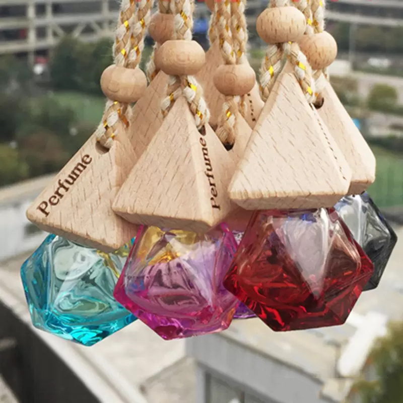 

Car Perfume Bottle Pendant Essential Oil Diffuser 9 Colors Bag Clothes Ornaments Air Freshener Pendants Empty Glass Bottles
