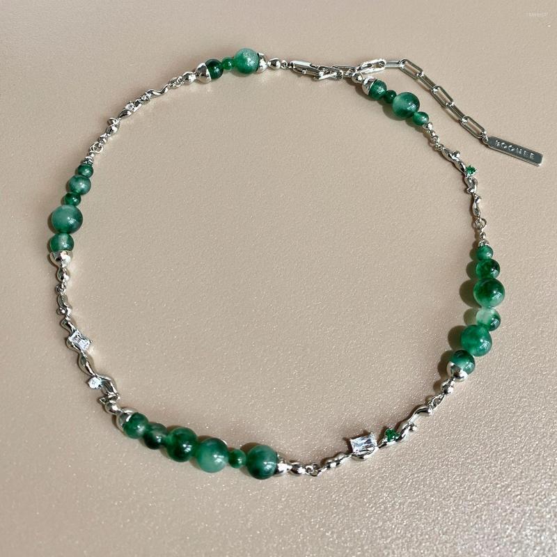 

Pendant Necklaces Original Vitality Series National Style Free Stacking Jade Collarbone Necklace Temperament Choker Female