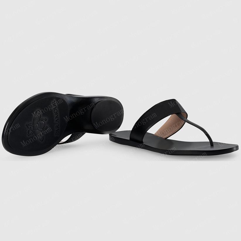 

Thong Sandal Sandals Women Slipper Men Slides 35-41 Leather With Double Letters Waterfront Womens Box And Dust Bag hUU res, #01 black leather