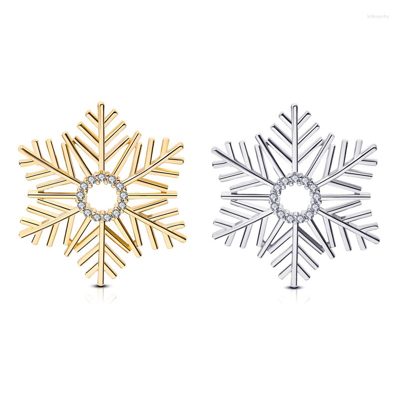 

Brooches Trend Personality Copper Brooch Exquisite Beautiful Snowflake Zircon Pin Party Wedding Jewelry High Quality