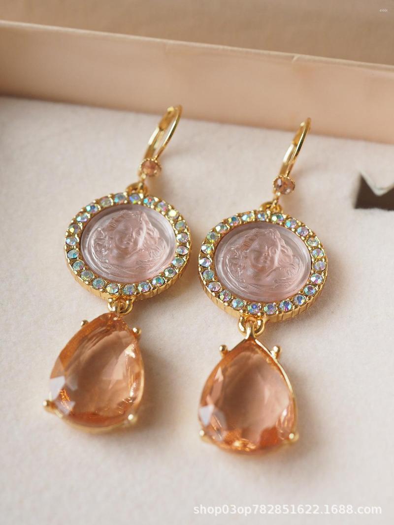 

Pendant Necklaces European And American Sleep Angel Drop Earrings Ancient Vintage