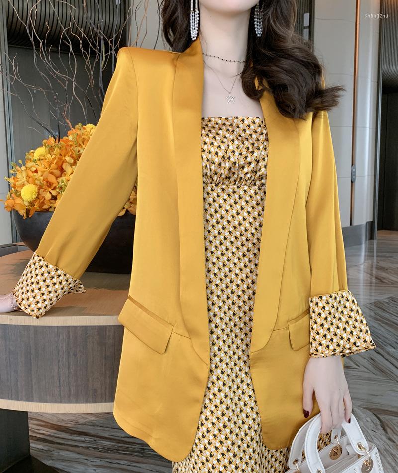 

Work Dresses Ladies Dress 2 Piece Suit Blazer Top And Sexy Houndstooth Sundress Two Set Outfit Fashion Chic Women 2022 Spring Summer, Picture