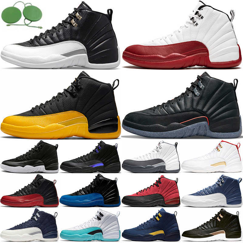 

jumpman 12 12s Playoffs University Gold basketball shoes Reverse Flu Game Utility Indigo Dark Concord FIBA International Flight Reptile, Box