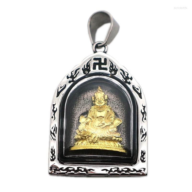 

Pendant Necklaces Unisex 316L Stainless Steel Chinese The God Of Wealth Est Protect Chain