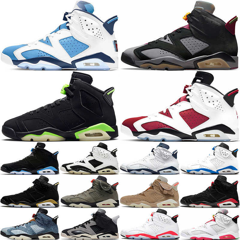

jumpman 6 6s basketball shoes UNC Electric Green Varsity Red Infrared Bordeaux Black Cat DMP British Khaki Oreo Olive Washed Denim outdoor, Box