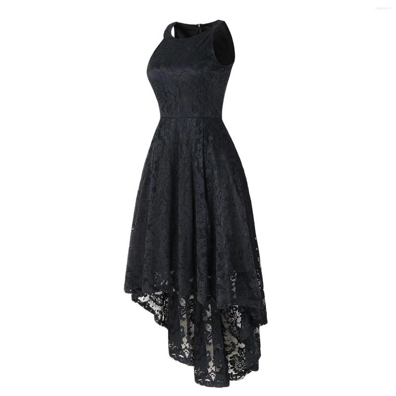 

Casual Dresses Women Lace Long Sleeve Midi Dress Ladies Cocktail Evening Party For Formal, Black
