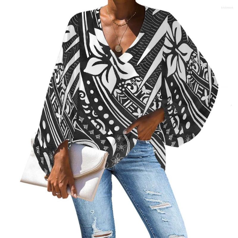 

Women's Blouses HYCOOL Dressy Blouse For Woman Polynesian Tribal Hawaii Flower Pattern Formal Casual Tops Women 2022, Hbc212548b2