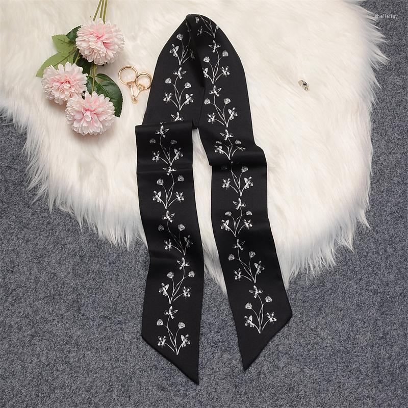 

Scarves Real Silk Scarf For Women Printing Mulberry Bandana Hair Band Accessories Bags Shirt Tie Ladies Neck Long Shawl