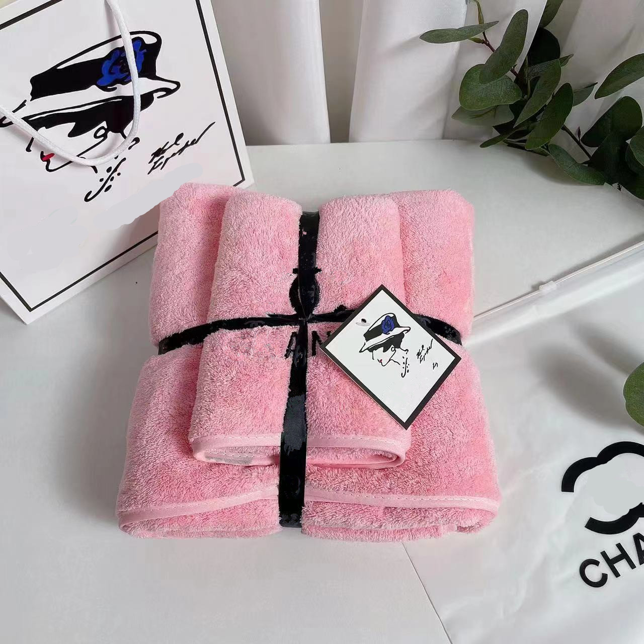 

Designer C Set Pure Cotton Towel Face And Bath Towels Soft Wash Bath Home Absorbent Men Women Washcloths, Like the picture