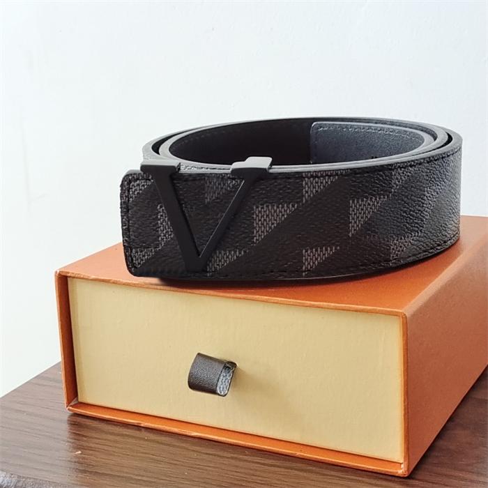 

2022 Luxury design Mens Belt Fashion Men Leather Black Business Belts Women Gold Buckle Womens Classic Casual Ceinture with LkD, With box