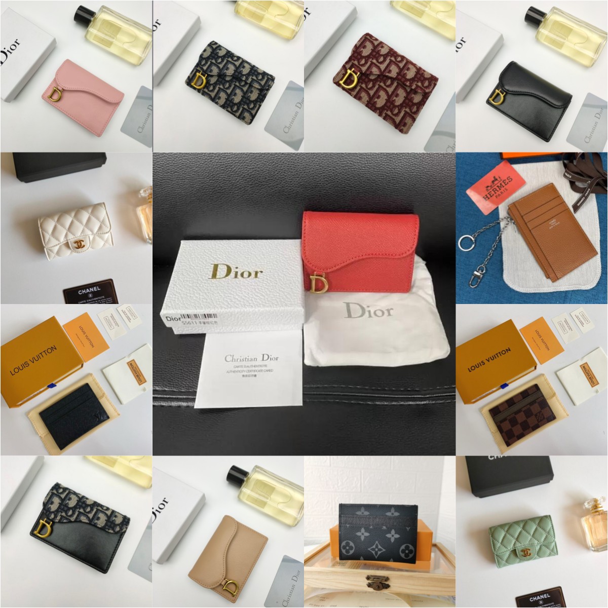 Marque De Luxe Dupe portefeuille femmes portefeuilles courts Porte-cartes mode mini pochette porte-monnaie zippy porte-carte sac avec boîte-cadea