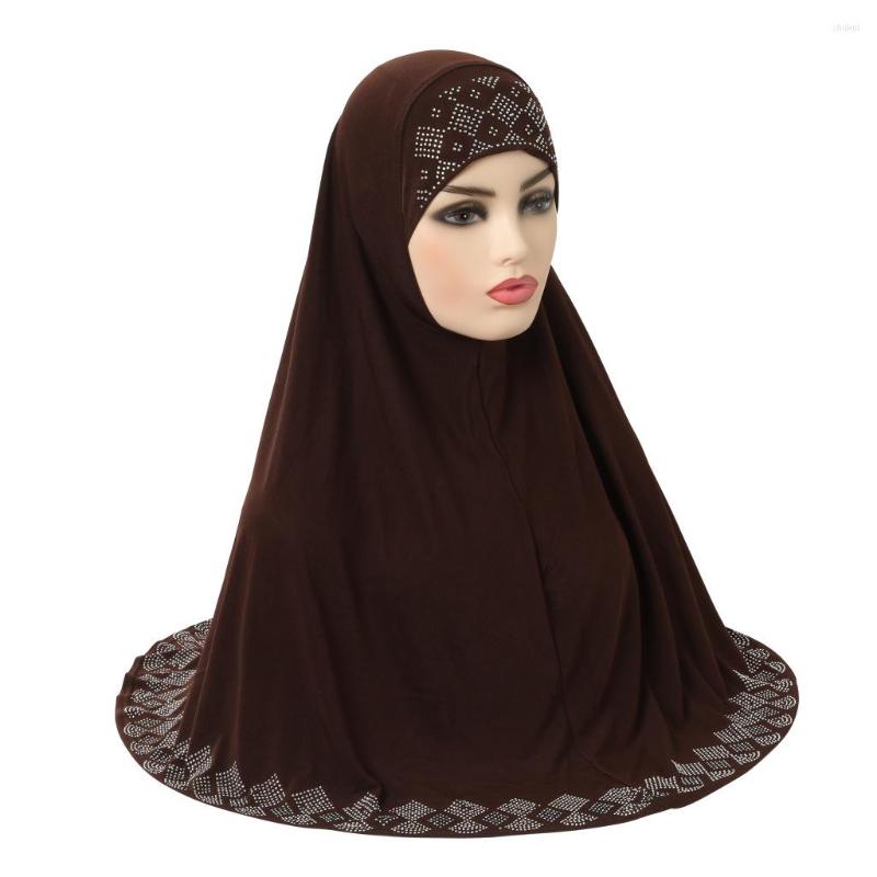 

Scarves YYZ9 Instant Hijab Heavy Big Size For Women Glass Drill Muslim Fashion Islam Cap Scarf Headscarf 70
