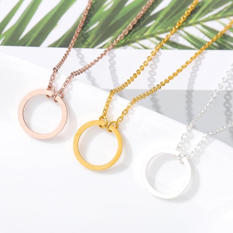 

Pendant Necklaces Dainty Small Eternity Karma Necklace Friendship Gift Simple Round Circle Charm Choker Graduation Jewelry Women