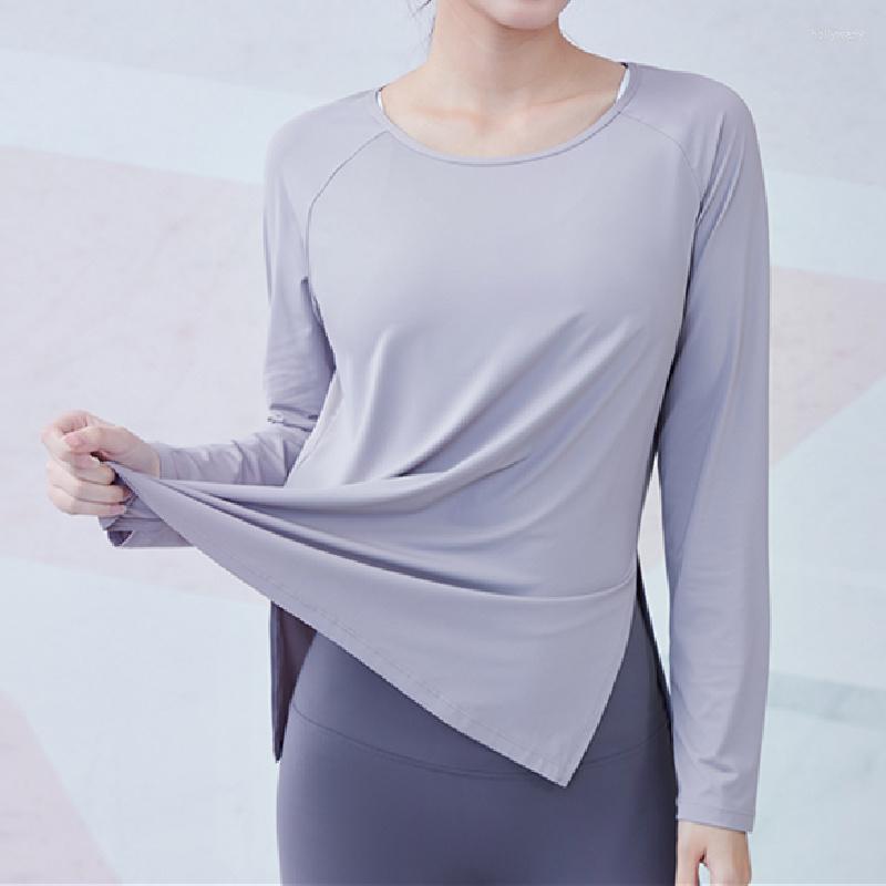 

Active Shirts Willarde Translucent Back Loose Yoga Clothes For Fitness Sport Shirt Women Blouse Workout Running Long Sleeve Femme Gym Top, Fbf21889