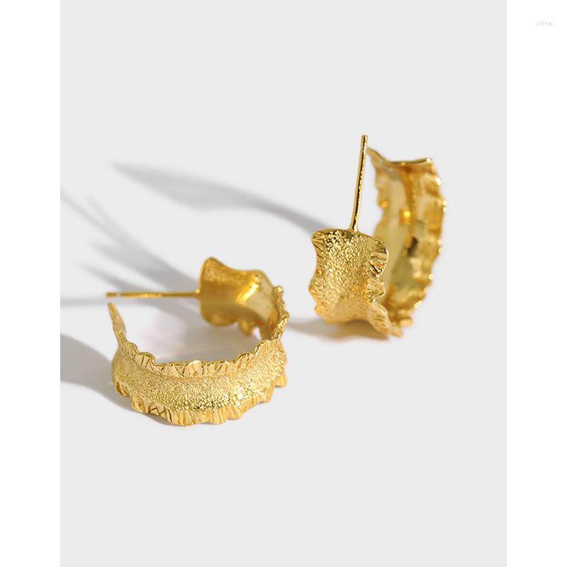 

Stud Earrings YPAY Real 925 Sterling Silver Earring For Women Female Korea INS Wave Wide Brinco Fine Party Jewelry YME642